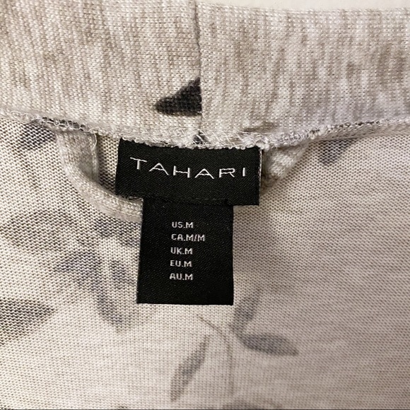 Tahari Gray Floral Robe - Picture 8 of 9